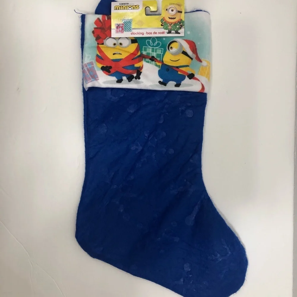 Minions Santa Hat/Stocking NWT